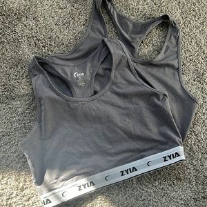 Zyia Active Gray Comfort Racer Bra (2 pack)
